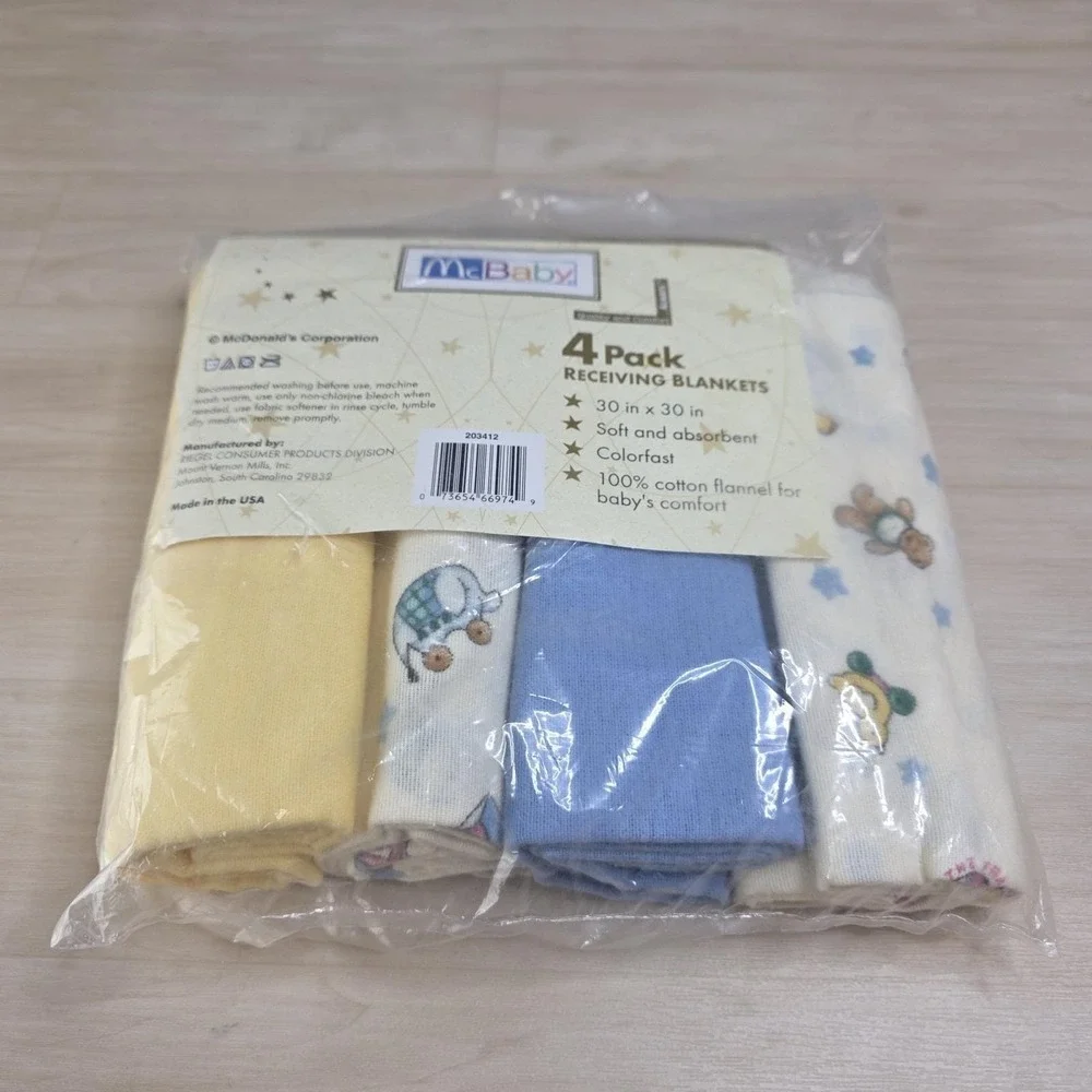 McBaby Receiving Blankets 4 Pack 30 